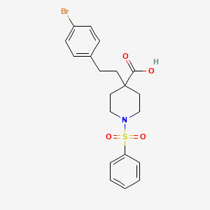 4-(4-Bromophenethyl)-1-(phenylsulfonyl)piperidine-4-carboxylic acid