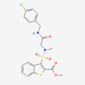 methyl 3-(N-(2-((4-chlorobenzyl)amino)-2-oxoethyl)-N-methylsulfamoyl)benzo[b]thiophene-2-carboxylate