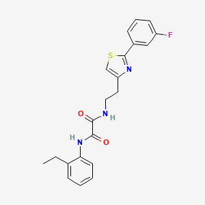 molecular formula C21H20FN3O2S B2506840 N'-(2-ethylphenyl)-N-{2-[2-(3-fluorophenyl)-1,3-thiazol-4-yl]ethyl}ethanediamide CAS No. 895785-10-1