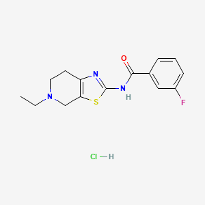N-(5-ethyl-4,5,6,7-tetrahydrothiazolo[5,4-c]pyridin-2-yl)-3-fluorobenzamide hydrochloride
