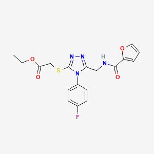 ethyl ({4-(4-fluorophenyl)-5-[(2-furoylamino)methyl]-4H-1,2,4-triazol-3-yl}thio)acetate