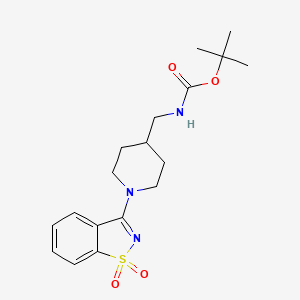 tert-Butyl ((1-(1,1-dioxidobenzo[d]isothiazol-3-yl)piperidin-4-yl)methyl)carbamate