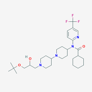 molecular formula C30H47F3N4O3 B2506860 N-(1'-(3-(tert-butoxy)-2-hydroxypropyl)-[1,4'-bipiperidin]-4-yl)-N-(5-(trifluoromethyl)pyridin-2-yl)cyclohexanecarboxamide CAS No. 2034612-59-2