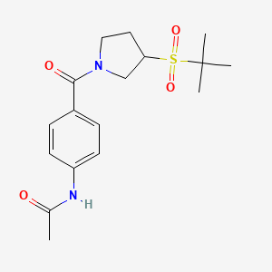 N-(4-(3-(tert-butylsulfonyl)pyrrolidine-1-carbonyl)phenyl)acetamide