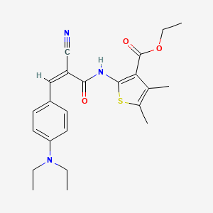 molecular formula C23H27N3O3S B2506877 ethyl 2-[[(Z)-2-cyano-3-[4-(diethylamino)phenyl]prop-2-enoyl]amino]-4,5-dimethylthiophene-3-carboxylate CAS No. 380551-98-4