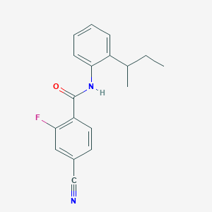 molecular formula C18H17FN2O B250690 N-(2-sec-butylphenyl)-4-cyano-2-fluorobenzamide 