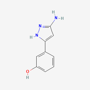 molecular formula C9H9N3O B2506937 3-(3-amino-1H-pyrazol-5-yl)phenol CAS No. 1217089-39-8