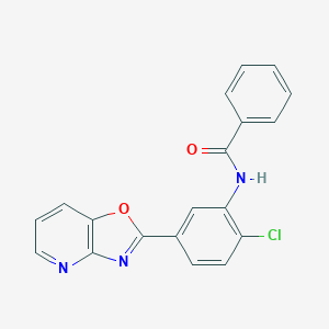 molecular formula C19H12ClN3O2 B250698 N-[2-chloro-5-([1,3]oxazolo[4,5-b]pyridin-2-yl)phenyl]benzamide 