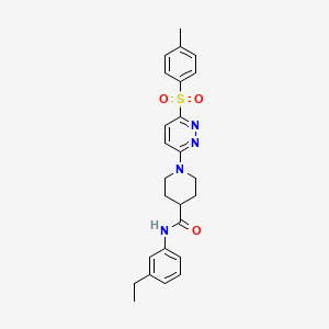 molecular formula C25H28N4O3S B2506995 N-(3-ethylphenyl)-1-[6-(4-methylbenzenesulfonyl)pyridazin-3-yl]piperidine-4-carboxamide CAS No. 1021261-59-5