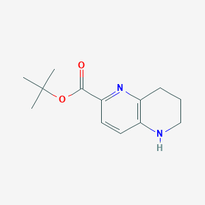 molecular formula C13H18N2O2 B2507099 Tert-butyl 5,6,7,8-tetrahydro-1,5-naphthyridine-2-carboxylate CAS No. 2248302-70-5