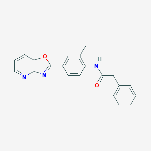 molecular formula C21H17N3O2 B250711 N-(2-methyl-4-[1,3]oxazolo[4,5-b]pyridin-2-ylphenyl)-2-phenylacetamide 