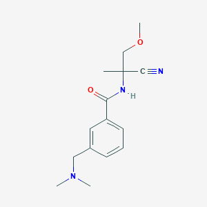 molecular formula C15H21N3O2 B2507118 N-(1-cyano-2-methoxy-1-methylethyl)-3-[(dimethylamino)methyl]benzamide CAS No. 1394720-20-7