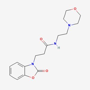 B2507121 N-(2-morpholin-4-ylethyl)-3-(2-oxo-1,3-benzoxazol-3-yl)propanamide CAS No. 851988-82-4