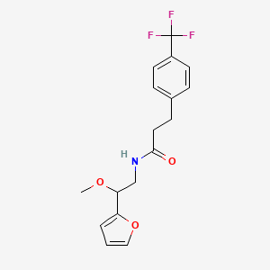 molecular formula C17H18F3NO3 B2507158 N-(2-(furan-2-yl)-2-methoxyethyl)-3-(4-(trifluoromethyl)phenyl)propanamide CAS No. 2034529-34-3