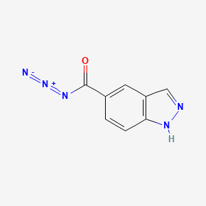 molecular formula C8H5N5O B2507161 1H-indazole-5-carbonyl azide CAS No. 2241142-21-0