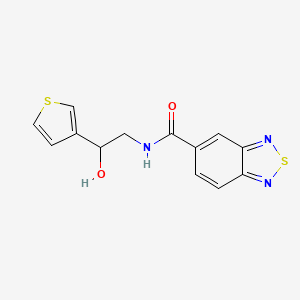 molecular formula C13H11N3O2S2 B2507172 N-[2-hydroxy-2-(thiophen-3-yl)ethyl]-2,1,3-benzothiadiazole-5-carboxamide CAS No. 1251545-01-3