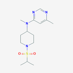 molecular formula C14H24N4O2S B2507173 N,6-dimethyl-N-[1-(propane-2-sulfonyl)piperidin-4-yl]pyrimidin-4-amine CAS No. 2415532-32-8