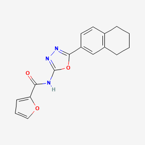 molecular formula C17H15N3O3 B2507191 N-[5-(5,6,7,8-tetrahydronaphthalen-2-yl)-1,3,4-oxadiazol-2-yl]furan-2-carboxamide CAS No. 851095-78-8