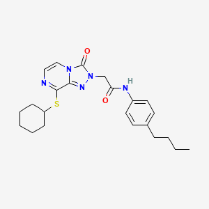 molecular formula C23H29N5O2S B2507244 N-(4-butylphenyl)-2-[8-(cyclohexylsulfanyl)-3-oxo-2H,3H-[1,2,4]triazolo[4,3-a]pyrazin-2-yl]acetamide CAS No. 1251592-47-8