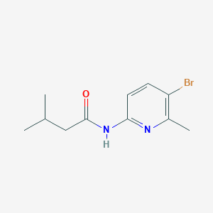 molecular formula C11H15BrN2O B250727 N-(5-bromo-6-methylpyridin-2-yl)-3-methylbutanamide 
