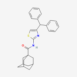 molecular formula C27H28N2OS B2507319 N-(4-benzhydryl-1,3-thiazol-2-yl)adamantane-1-carboxamide CAS No. 361159-28-6