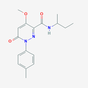 molecular formula C17H21N3O3 B2507326 N-(butan-2-yl)-4-methoxy-1-(4-methylphenyl)-6-oxo-1,6-dihydropyridazine-3-carboxamide CAS No. 921580-13-4