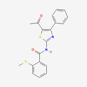 N-(5-acetyl-4-phenylthiazol-2-yl)-2-(methylthio)benzamide