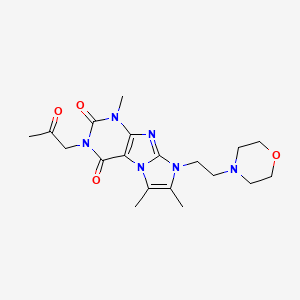 1,6,7-trimethyl-8-(2-morpholinoethyl)-3-(2-oxopropyl)-1H-imidazo[2,1-f]purine-2,4(3H,8H)-dione