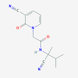 N-(2-Cyano-3-methylbutan-2-yl)-2-(3-cyano-2-oxopyridin-1-yl)acetamide