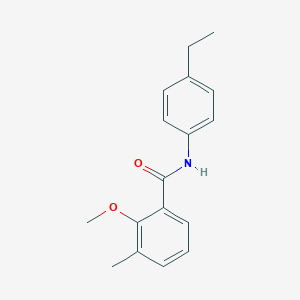 molecular formula C17H19NO2 B250735 N-(4-ethylphenyl)-2-methoxy-3-methylbenzamide 