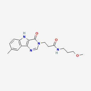 N-(3-methoxypropyl)-3-(8-methyl-4-oxo-4,5-dihydro-3H-pyrimido[5,4-b]indol-3-yl)propanamide