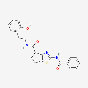 2-benzamido-N-(2-methoxyphenethyl)-5,6-dihydro-4H-cyclopenta[d]thiazole-4-carboxamide