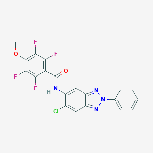 molecular formula C20H11ClF4N4O2 B250737 N-(6-chloro-2-phenyl-2H-1,2,3-benzotriazol-5-yl)-2,3,5,6-tetrafluoro-4-methoxybenzamide 