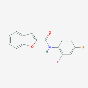 molecular formula C15H9BrFNO2 B250739 N-(4-bromo-2-fluorophenyl)-1-benzofuran-2-carboxamide 