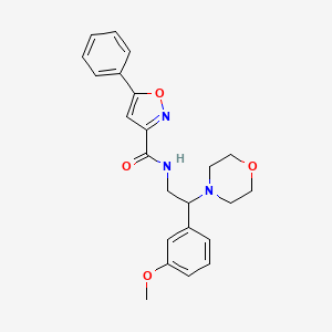 molecular formula C23H25N3O4 B2507435 N-(2-(3-methoxyphenyl)-2-morpholinoethyl)-5-phenylisoxazole-3-carboxamide CAS No. 1219913-18-4