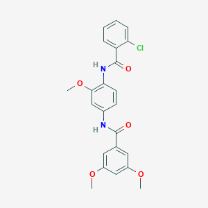 molecular formula C23H21ClN2O5 B250753 N-[4-[(2-chlorobenzoyl)amino]-3-methoxyphenyl]-3,5-dimethoxybenzamide 