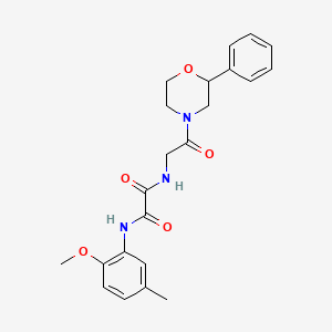 molecular formula C22H25N3O5 B2507537 N-(2-methoxy-5-methylphenyl)-N'-[2-oxo-2-(2-phenylmorpholin-4-yl)ethyl]ethanediamide CAS No. 954092-66-1