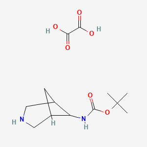molecular formula C13H22N2O6 B2507589 tert-Butyl (3-azabicyclo[3.1.1]heptan-6-yl)carbamate oxalate CAS No. 1803607-90-0