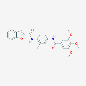 molecular formula C26H24N2O6 B250762 N-[2-methyl-4-[(3,4,5-trimethoxybenzoyl)amino]phenyl]-1-benzofuran-2-carboxamide 