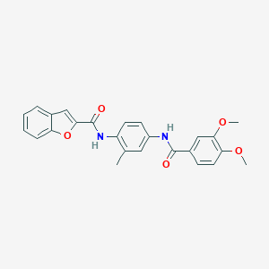 molecular formula C25H22N2O5 B250763 N-[4-[(3,4-dimethoxybenzoyl)amino]-2-methylphenyl]-1-benzofuran-2-carboxamide 