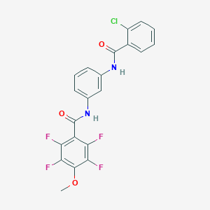 molecular formula C21H13ClF4N2O3 B250767 N-[3-[(2-chlorobenzoyl)amino]phenyl]-2,3,5,6-tetrafluoro-4-methoxybenzamide 
