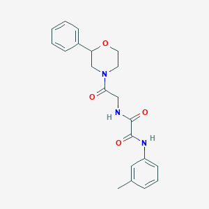 molecular formula C21H23N3O4 B2507685 N1-(2-oxo-2-(2-phenylmorpholino)ethyl)-N2-(m-tolyl)oxalamide CAS No. 954092-58-1
