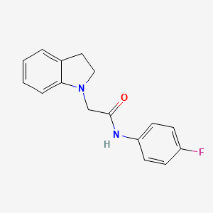 molecular formula C16H15FN2O B2507695 N-(4-Fluorophenyl)-2-indolinylethanamide CAS No. 491867-69-7