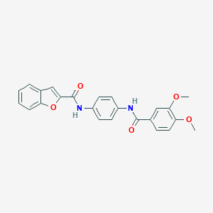 molecular formula C24H20N2O5 B250771 N-[4-[(3,4-dimethoxybenzoyl)amino]phenyl]-1-benzofuran-2-carboxamide 