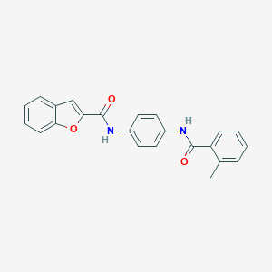 molecular formula C23H18N2O3 B250772 N-[4-[(2-methylbenzoyl)amino]phenyl]-1-benzofuran-2-carboxamide 