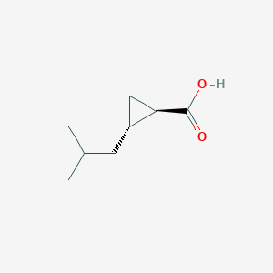 molecular formula C8H14O2 B2507735 rac-(1R,2R)-2-(2-methylpropyl)cyclopropane-1-carboxylic acid, trans CAS No. 1232688-70-8