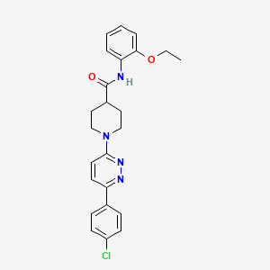 molecular formula C24H25ClN4O2 B2507744 1-[6-(4-chlorophenyl)pyridazin-3-yl]-N-(2-ethoxyphenyl)piperidine-4-carboxamide CAS No. 1202992-57-1