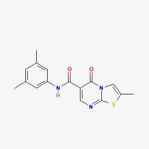 molecular formula C16H15N3O2S B2507753 N-(3,5-dimethylphenyl)-2-methyl-5-oxo-5H-[1,3]thiazolo[3,2-a]pyrimidine-6-carboxamide CAS No. 896340-48-0