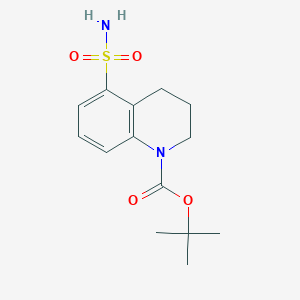 molecular formula C14H20N2O4S B2507795 Tert-butyl 5-sulfamoyl-3,4-dihydro-2H-quinoline-1-carboxylate CAS No. 2385645-90-7