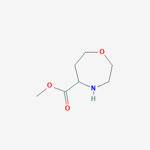 molecular formula C7H13NO3 B2507799 Methyl 1,4-oxazepane-5-carboxylate CAS No. 1779649-65-8